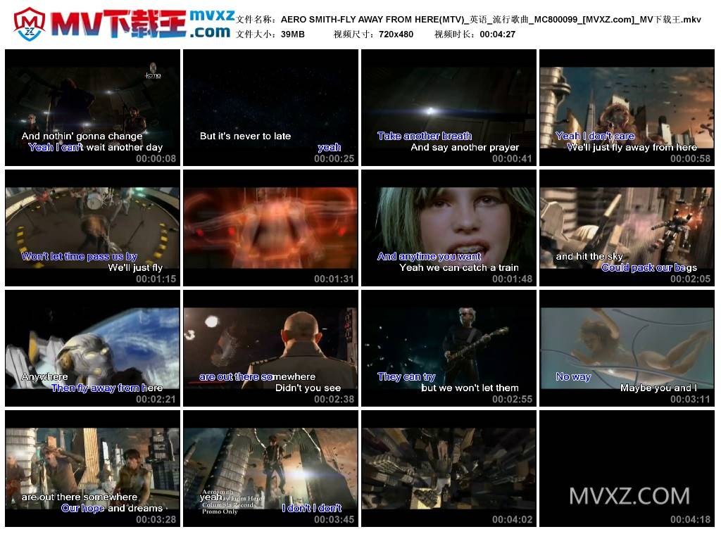 AERO SMITH-FLY AWAY FROM HERE(MTV)_英语_流行歌曲_MC800099